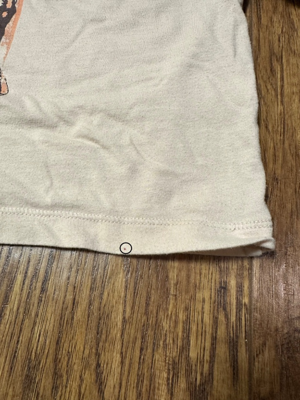 Women's Graphic Butterfly Sun Crop Top Light Beige Size Large - Picture 5 of 10